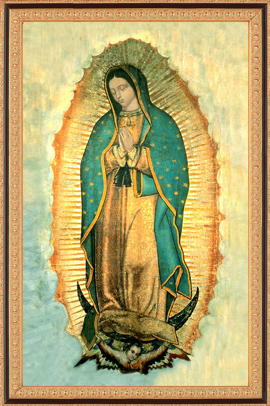 - Our Lady of Guadalupe on Canvas, 20x36 - Frame 8135