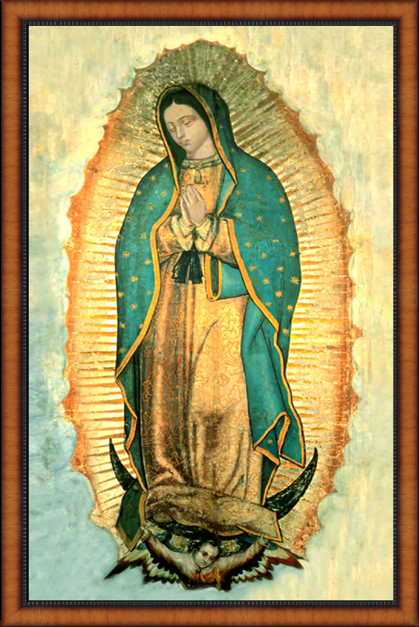 Our Lady of Guadalupe 10x18 on Canvas - ON SALE - Frame 7502