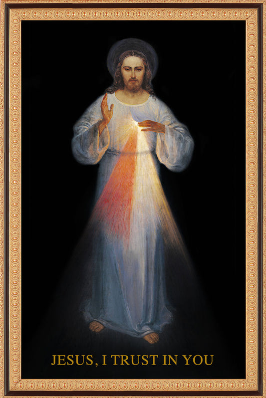 - Oversize Vilnius Divine Mercy 27x48 on Canvas - ON SALE - Frame 8136