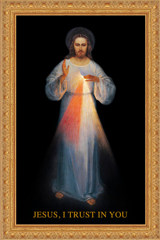 - Oversize Vilnius Divine Mercy 27x48 on Canvas - Frame 8483