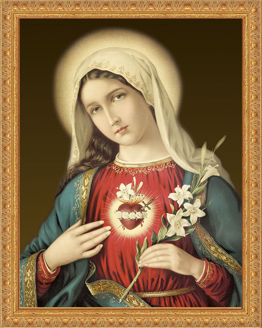 Immaculate Heart on Canvas - Frame 8483