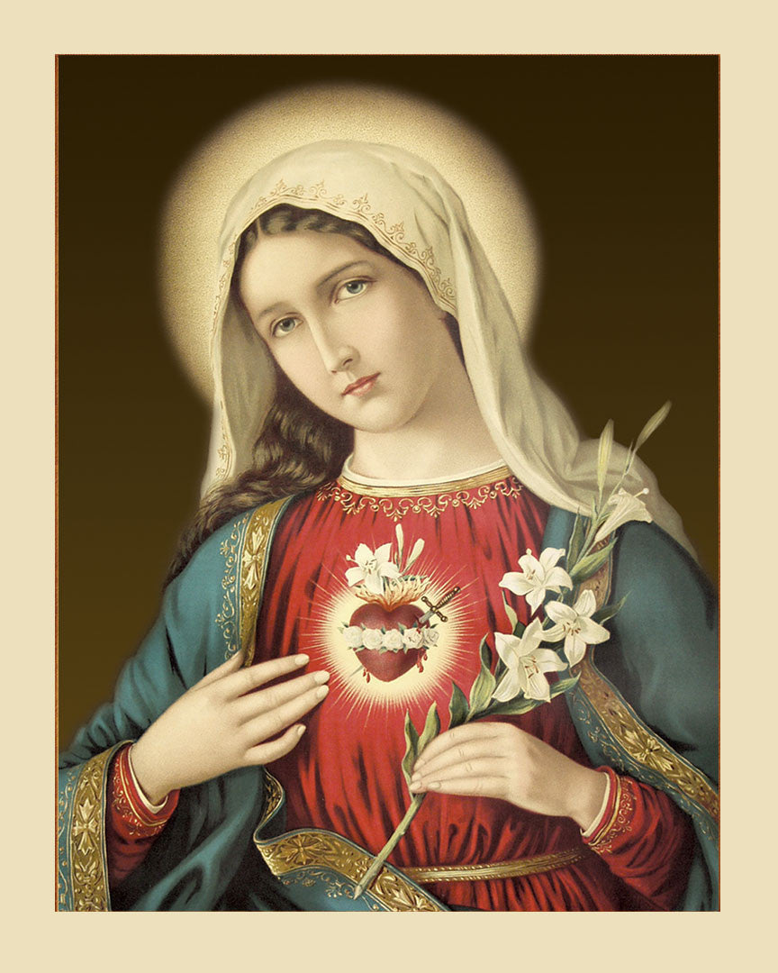 Immaculate Heart on Canvas - Unframed (rolled in tube)