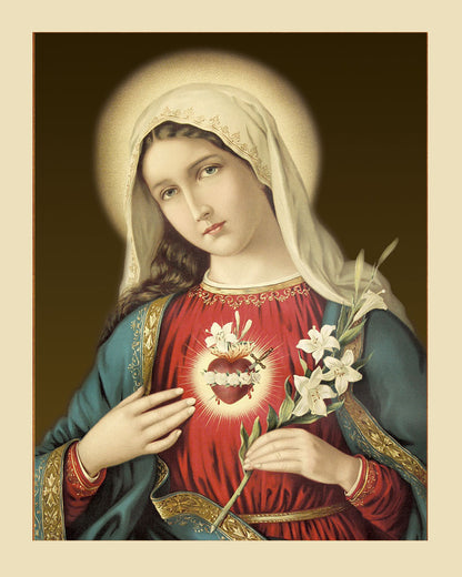 4 Satin Photopaper Sacred and Immaculate Hearts