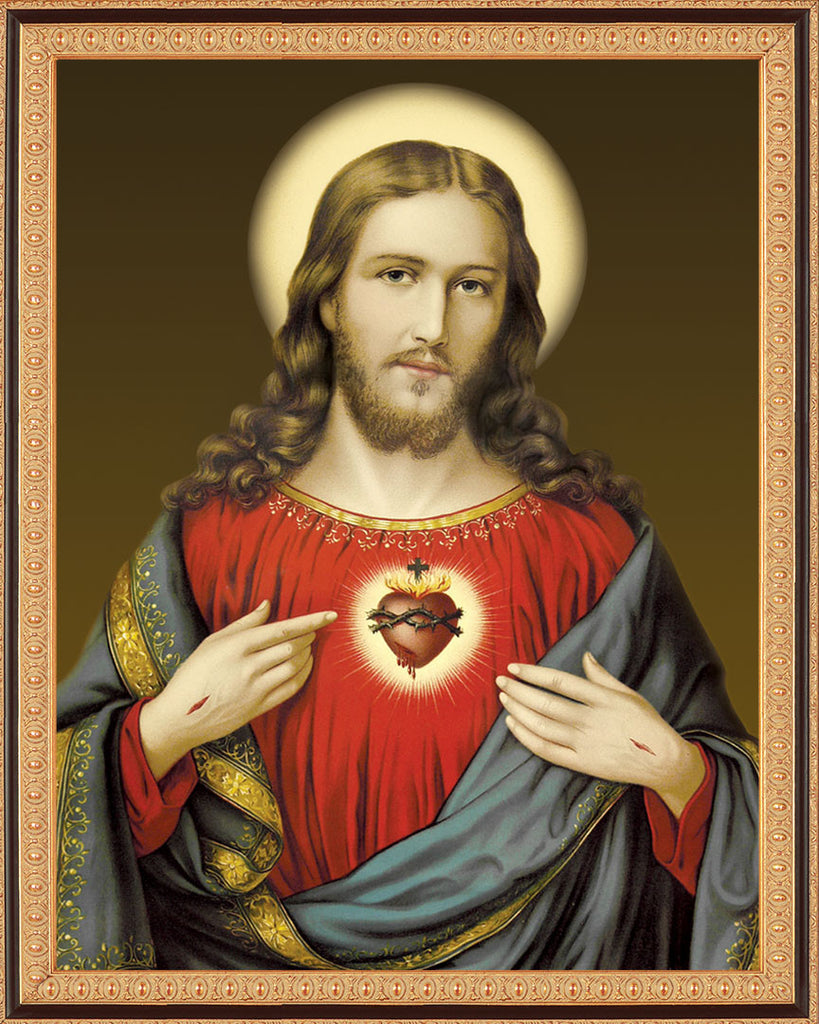 Sacred Heart on Canvas - Frame 8135