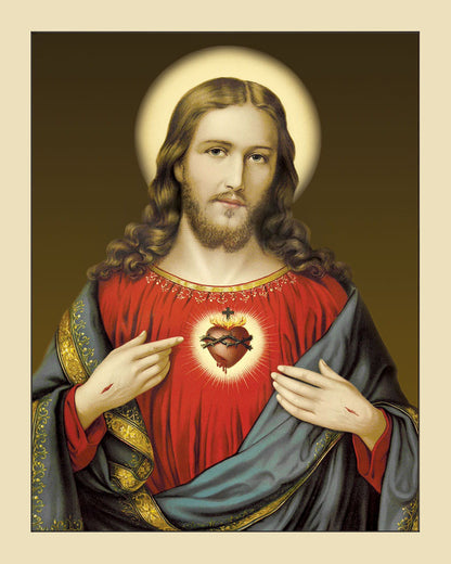 4 Satin Photopaper Sacred and Immaculate Hearts